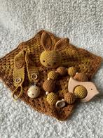 Baby setje / knuffeldoekje rammelaar fopspeenkoord NIEUW, Ophalen of Verzenden, Nieuw