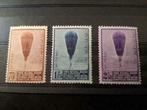 België : "Ballon Piccard" - obp 353/355, Luchtvaart, Orginele gom, Ophalen of Verzenden, Zonder stempel
