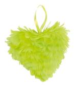4 Coeurs plumes vert 12cm suspension  déco NEUF déco, Divers, Enlèvement, Neuf
