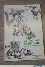 Le folklore brabançon Histoire et vie populaire, Livres, Histoire nationale, Utilisé, Envoi