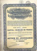 Banque Mutuelle de Crédit et d'Epargne - 1932, 1920 à 1950, Action, Envoi