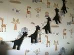 Muurdecoratie zwarte giraffen, Huis en Inrichting, Ophalen of Verzenden, Zo goed als nieuw