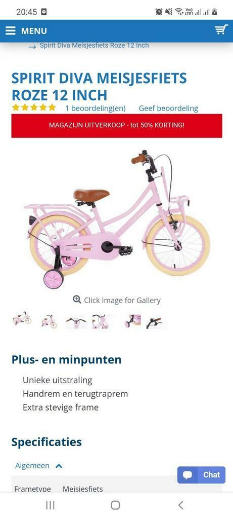 ② Spirit Diva meisjes fiets — Fietsen | Meisjes — 2dehands