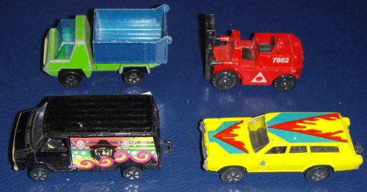 Playart: Fork Lift, Custom Van, Pick Up Truck, Mercury, 70's, Collections, Jouets miniatures, Utilisé, Enlèvement ou Envoi