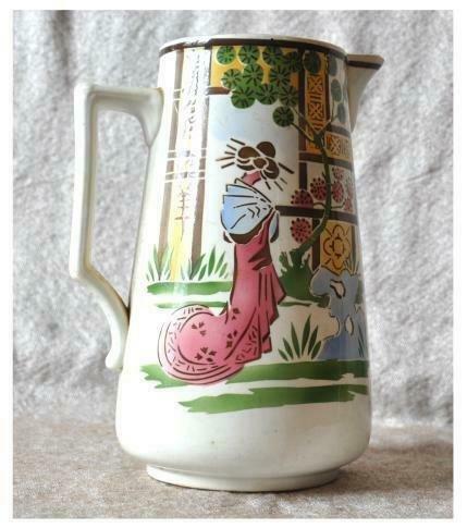 § pichet boch japonisant, Antiquités & Art, Antiquités | Céramique & Poterie, Enlèvement ou Envoi