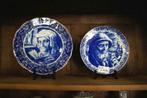 2 Grote antieke porseleinen borden-/schotels BOCH - getekend, Antiek en Kunst, Ophalen of Verzenden
