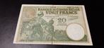 20 Francs 1929 Belgisch Congo, Postzegels en Munten, Bankbiljetten | België, Ophalen of Verzenden, Los biljet