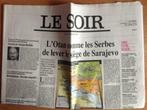 Journal Le Soir du 10 février 1994 - 10/02/1994, Enlèvement ou Envoi, Utilisé, Journal