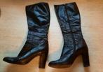Hoge zwarte lederen laarzen maat 38, Kleding | Dames, Hoge laarzen, Zwart, Ophalen of Verzenden, Windsor