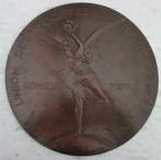 grote art nouveau plaque d'honneur Barrias - Lenoir, Antiek en Kunst, Antiek | Brons en Koper, Verzenden, Brons