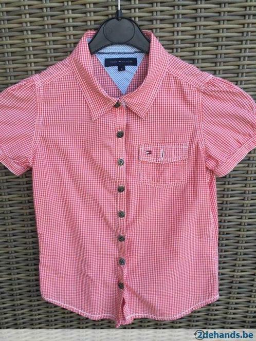 Geruit Bloesje Tommy Hilfiger, Kinderen en Baby's, Kinderkleding | Maat 128, Gebruikt, Meisje, Shirt of Longsleeve