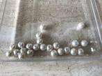 Lot van 23 nieuwe witte perles fines - 8mm (zn2428), Comme neuf, Autres types, Enlèvement ou Envoi