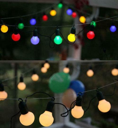 40-Lamps-Partytent-/Tuin-verlichtings-set. Color Of Warm/Wit, Jardin & Terrasse, Éclairage extérieur, Neuf, LED, Enlèvement ou Envoi