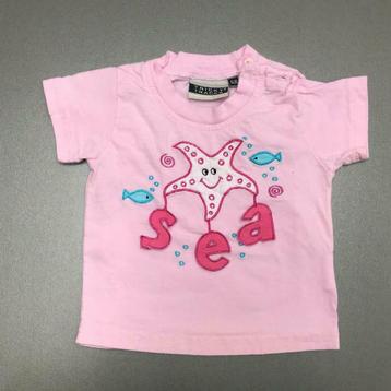 Tee-shirt rose Tricky Tracks - Taille 68, Enlèvement ou Envoi, Chemise ou Chemisier, Comme neuf, Tricky Tracks
