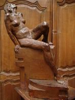 1936 Maurice JANSEGERS grande nue assise ART DECO signé, Antiquités & Art, Art | Sculptures & Bois, Enlèvement
