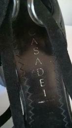 188A* CASADEI - escarpins haut gamme cuir PA 495 € (p 37,5), Noir, Escarpins, Porté