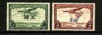 Belgisch Congo 1936 Landschappen met vliegtuig OBP16/7*, Postzegels en Munten, Postzegels | Europa | België, Luchtvaart, Spoor van plakker