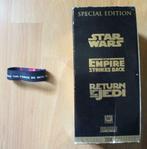STAR WARS PAKKET VIDEOBOX + 13 MOVIE SHOTS + ARMBANDJE, Verzamelen, Ophalen of Verzenden, Gebruikt, Overige typen