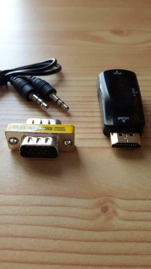 HDMI OMVORMER NAAR VGA EN AUDIO, TV, Hi-fi & Vidéo, Support de télévision, Neuf, Enlèvement ou Envoi