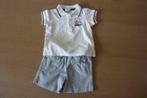 Setje short + polo jongen 68 - 6 maand, Enfants & Bébés, Vêtements de bébé | Taille 68, Ensemble, Utilisé, Garçon, Pudding