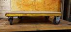 Table basse chariot de transport jaune, Maison & Meubles, Enlèvement ou Envoi, Comme neuf