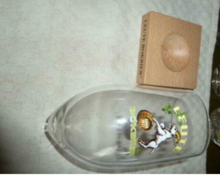 #G bier glas LEUTE BOKBIER Brouwerij Van Steenberge Ertvelde, Verzamelen, Glas en Drinkglazen, Nieuw, Bierglas, Ophalen of Verzenden