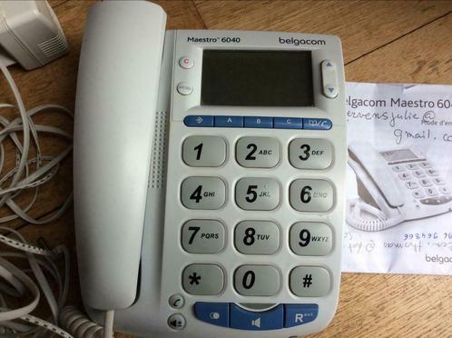 Téléphone grosses touches Belgacom Maestro 6040, Télécoms, Téléphones fixes | Combinés & sans fil, Utilisé, 1 combiné