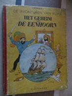 Kuifje-Het Geheim van de Eenhoorn 3e druk 1947-HC linn, rug, Boeken, Gelezen, Ophalen of Verzenden, Eén stripboek, Hergé