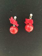 nieuwe oorbellen Titto bloedrood, Bijoux, Sacs & Beauté, Enlèvement ou Envoi, Autres matériaux, Pendantes, Neuf