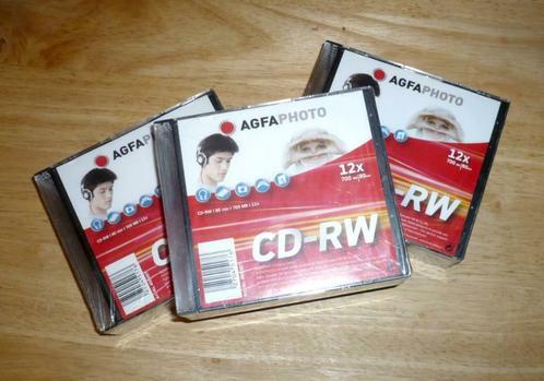 3 Packs de 10 CD-RW Agfa photo, Informatique & Logiciels, Disques enregistrables, Neuf, Cd, Réinscriptible, Enlèvement ou Envoi