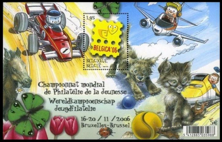 BL134 Championnat du monde de philatélie de la jeunesse, Postzegels en Munten, Postzegels | Europa | België, Frankeerzegel, Postfris