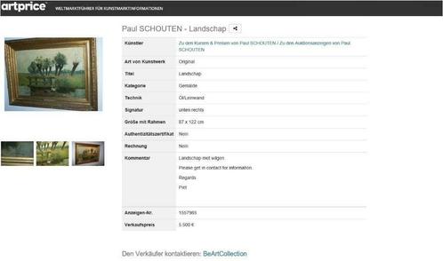 schilderij ref 065 Paul Schouten a 5500 €, Antiquités & Art, Art | Peinture | Classique, Enlèvement