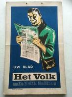 reclamebord dagblad Het Volk, Ophalen of Verzenden, Gebruikt, Reclamebord