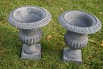 Vasque en fonte patinée grise (la paire), Jardin & Terrasse, Comme neuf, Autres matériaux, Moins de 25 cm, Moins de 40 cm