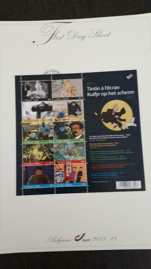 Lot timbres Tintin, Collections, Personnages de BD, Neuf, Autres types, Tintin, Enlèvement ou Envoi