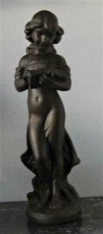 Brocant stijlvol beeld "meisje met boek", Antiek en Kunst, Curiosa en Brocante, Ophalen of Verzenden