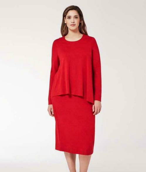 MARINA RINALDI, Prachtige midi jurk, maat 50, Vêtements | Femmes, Robes, Porté, Rouge, Sous le genou, Enlèvement ou Envoi