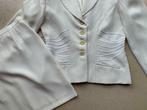 Ecru dames tailleur met rok 'Morgan', Maat: 40/42, Maat 38/40 (M), Kostuum of Pak, Wit, Zo goed als nieuw