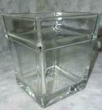 vierkante glazen sierpot, Minder dan 50 cm, Nieuw, Glas, Ophalen