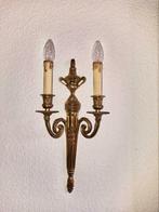 Set van 2 mooie koperen antieke wandlampen (applieken), Antiek en Kunst, Ophalen of Verzenden