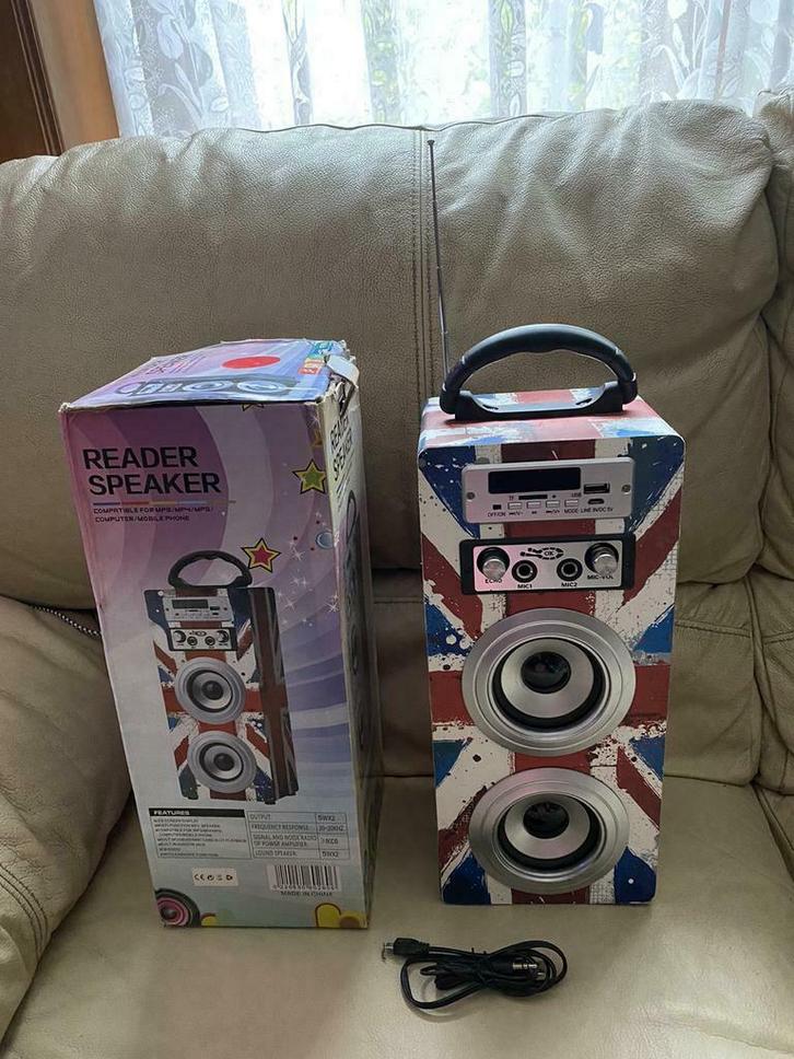 Reader speaker draagbare bluetooth speaker werkt prima, Audio, Tv en Foto, Luidsprekerboxen, Zo goed als nieuw