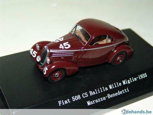 1:43 Starline Fiat 508 CS Balilla Mille Miglia 1935 #45, Hobby en Vrije tijd, Modelbouw | Auto's en Voertuigen, Zo goed als nieuw