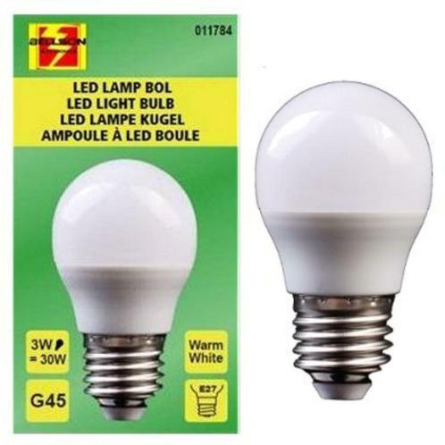 Led lamp kogellamp G45 3 Watt warm wit E27 of E14, Maison & Meubles, Lampes | Lampes en vrac, Neuf, Ampoule LED, Enlèvement ou Envoi