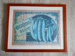 Vintage Green Bean Label Print, Ophalen of Verzenden