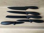 Lot de 5 couteaux de cuisine noirs avec support neufs!, Enlèvement ou Envoi, Neuf