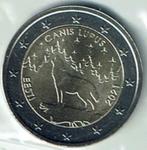 2 euro munt Estland 2021 wolf UNC, Postzegels en Munten, Munten | Europa | Euromunten, 2 euro, Estland, Losse munt, Verzenden