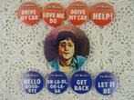 Beatles button 9 Beatles buttons vintage curiosa John Lennon, Ophalen of Verzenden, Button, Zo goed als nieuw, Overige onderwerpen