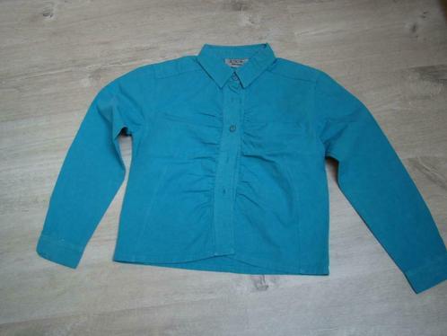 hemd blouse meisje - Becopa – turquoise blauw m128  6-7 jaar, Kinderen en Baby's, Kinderkleding | Maat 128, Meisje, Overhemd of Blouse