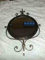 spiegel uit smeedwerk metalen kader bronskleurig geschilderd, Antiek en Kunst, Ophalen of Verzenden