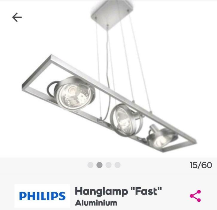 Philips 'fast' hanglamp, Huis en Inrichting, Lampen | Spots, Nieuw, Ophalen of Verzenden